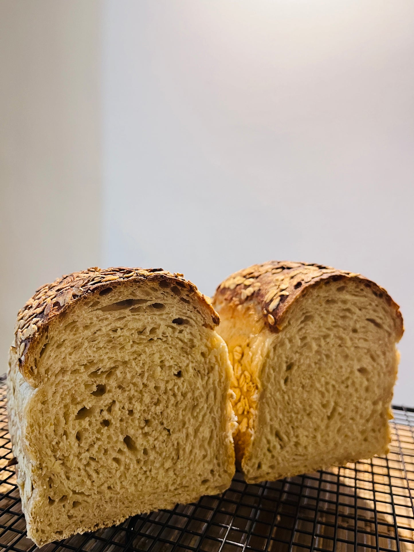 Pan Molde de Avena, Miel y Masa Madre